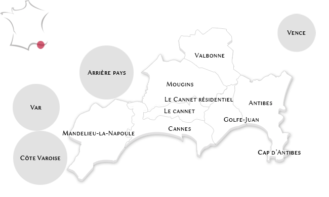 Les propriétés de prestige à Cannes et dans sa région